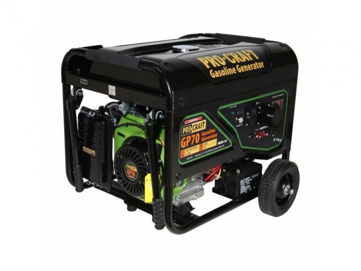 Генератор бензиновий PROCRAFT 1 фаза (220В), 6кВт, (GP70)